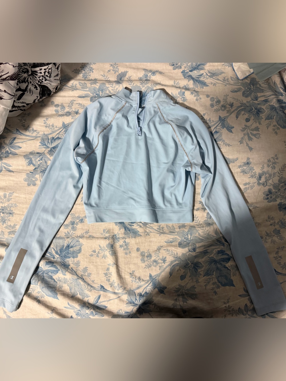 Champion Light Blue Half-Zip Top